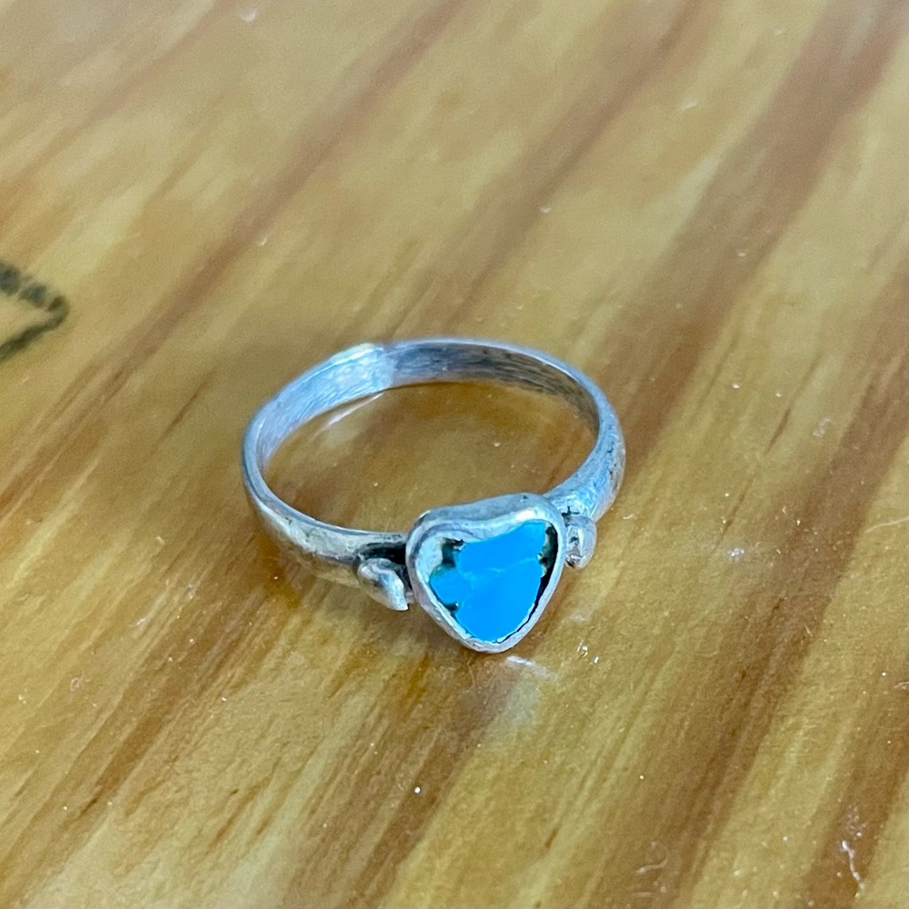 🩵turquoise heart ring🩵